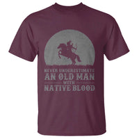 Never Underestimate An Old Man Native American Warrior T Shirt