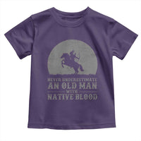 Never Underestimate An Old Man Native American Warrior Toddler T Shirt