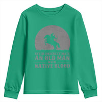 Never Underestimate An Old Man Native American Warrior Youth Sweatshirt
