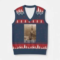 Blackfoot Native American Indians At Glacier National Park V-Neck Knit Sweater Vest