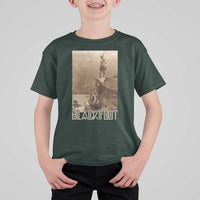 Blackfoot Native American Indians At Glacier National Park T Shirt For Kid