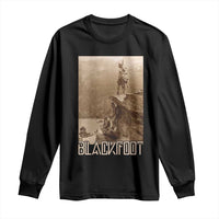 Blackfoot Native American Indians At Glacier National Park Long Sleeve Shirt