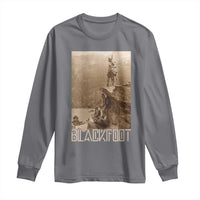 Blackfoot Native American Indians At Glacier National Park Long Sleeve Shirt