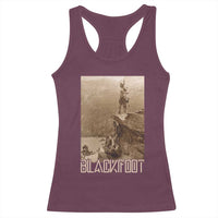 Blackfoot Native American Indians At Glacier National Park Racerback Tank Top