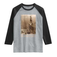 Blackfoot Native American Indians At Glacier National Park Raglan Shirt
