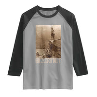 Blackfoot Native American Indians At Glacier National Park Raglan Shirt