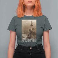 Blackfoot Native American Indians At Glacier National Park T Shirt For Women