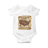 United States Without Illegal Aliens Baby Onesie Native Land Map