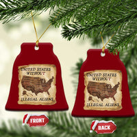United States Without Illegal Aliens Ceramic Ornament Native Land Map