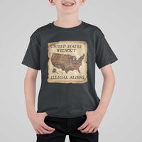 United States Without Illegal Aliens T Shirt For Kid Native Land Map