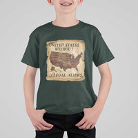 United States Without Illegal Aliens T Shirt For Kid Native Land Map