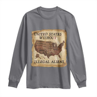 United States Without Illegal Aliens Long Sleeve Shirt Native Land Map