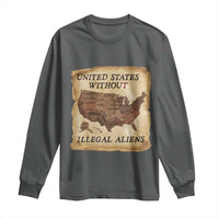 United States Without Illegal Aliens Long Sleeve Shirt Native Land Map