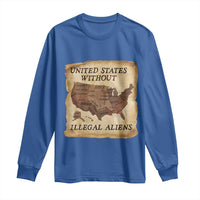 United States Without Illegal Aliens Long Sleeve Shirt Native Land Map
