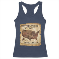 United States Without Illegal Aliens Racerback Tank Top Native Land Map