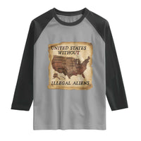 United States Without Illegal Aliens Raglan Shirt Native Land Map