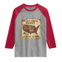 United States Without Illegal Aliens Raglan Shirt Native Land Map