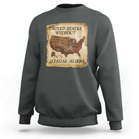United States Without Illegal Aliens Sweatshirt Native Land Map