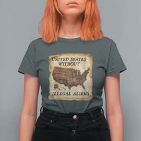United States Without Illegal Aliens T Shirt For Women Native Land Map
