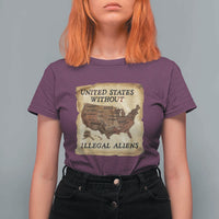 United States Without Illegal Aliens T Shirt For Women Native Land Map