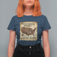 United States Without Illegal Aliens T Shirt For Women Native Land Map