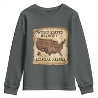 United States Without Illegal Aliens Youth Sweatshirt Native Land Map