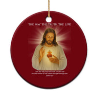 Jesus Christian Xmas Ceramic Ornament Cross Bible Verse Inspirational - Wonder Print Shop