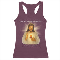 Jesus Christian Christmas Racerback Tank Top Cross Bible Verse Inspirational - Wonder Print Shop