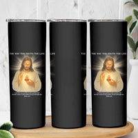 Jesus Christian Christmas Skinny Tumbler Cross Bible Verse Inspirational - Wonder Print Shop