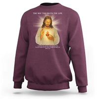 Jesus Christian Christmas Sweatshirt Cross Bible Verse Inspirational - Wonder Print Shop