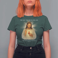Jesus Christian Christmas T Shirt For Women Cross Bible Verse Inspirational - Wonder Print Shop