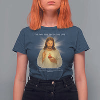 Jesus Christian Christmas T Shirt For Women Cross Bible Verse Inspirational - Wonder Print Shop