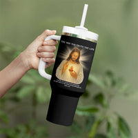 Jesus Christian Christmas Tumbler With Handle Cross Bible Verse Inspirational - Wonder Print Shop