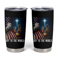 Jesus Christian Tumbler Cup American Flag Joy To The World Christmas - Wonder Print Shop