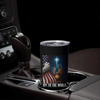 Jesus Christian Tumbler Cup American Flag Joy To The World Christmas - Wonder Print Shop