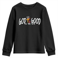 Jesus Christian Youth Sweatshirt God Is Good All The Time - Wonder Print Shop
