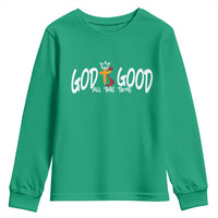 Jesus Christian Youth Sweatshirt God Is Good All The Time - Wonder Print Shop