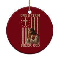 Jesus Christian Ceramic Ornament One Nation Under God - Wonder Print Shop