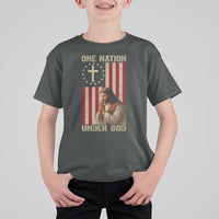 Jesus Christian T Shirt For Kid One Nation Under God - Wonder Print Shop