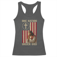 Jesus Christian Racerback Tank Top One Nation Under God - Wonder Print Shop