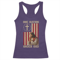 Jesus Christian Racerback Tank Top One Nation Under God - Wonder Print Shop
