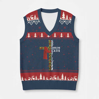 Jesus Christian Xmas V-Neck Knit Sweater Vest God So Loved The World That He Gave His Only Son - Wonder Print Shop