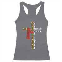 Jesus Christian Christmas Racerback Tank Top God So Loved The World That He Gave His Only Son - Wonder Print Shop