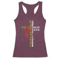 Jesus Christian Christmas Racerback Tank Top God So Loved The World That He Gave His Only Son - Wonder Print Shop