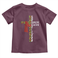 Jesus Christian Christmas Toddler T Shirt God So Loved The World That He Gave His Only Son - Wonder Print Shop