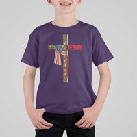 Jesus Patriotic Christmas T Shirt For Kid Loves Jesus And America Too - Wonder Print Shop