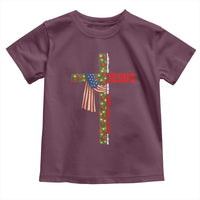 Jesus Patriotic Christmas Toddler T Shirt Loves Jesus And America Too - Wonder Print Shop