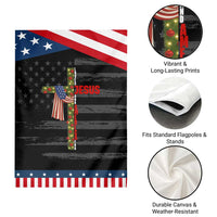 Jesus Patriotic Christmas Garden Flag Loves Jesus And America Too