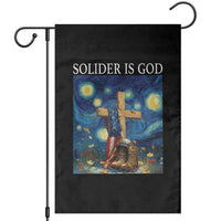 Army Christian Garden Flag Soldier Cross Starry Night Faith Patriotic Jesus - Wonder Print Shop