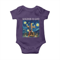 Army Christian Baby Onesie Soldier Cross Starry Night Faith Patriotic Jesus - Wonder Print Shop